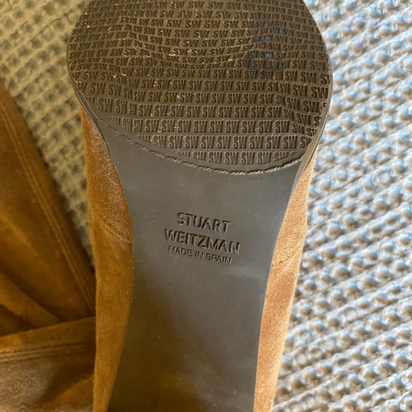 Stuart Weitzman Women’s Highland Boot in Taupe Suede Size 7.5 Over the Knee Boot - Picture 9 of 14
